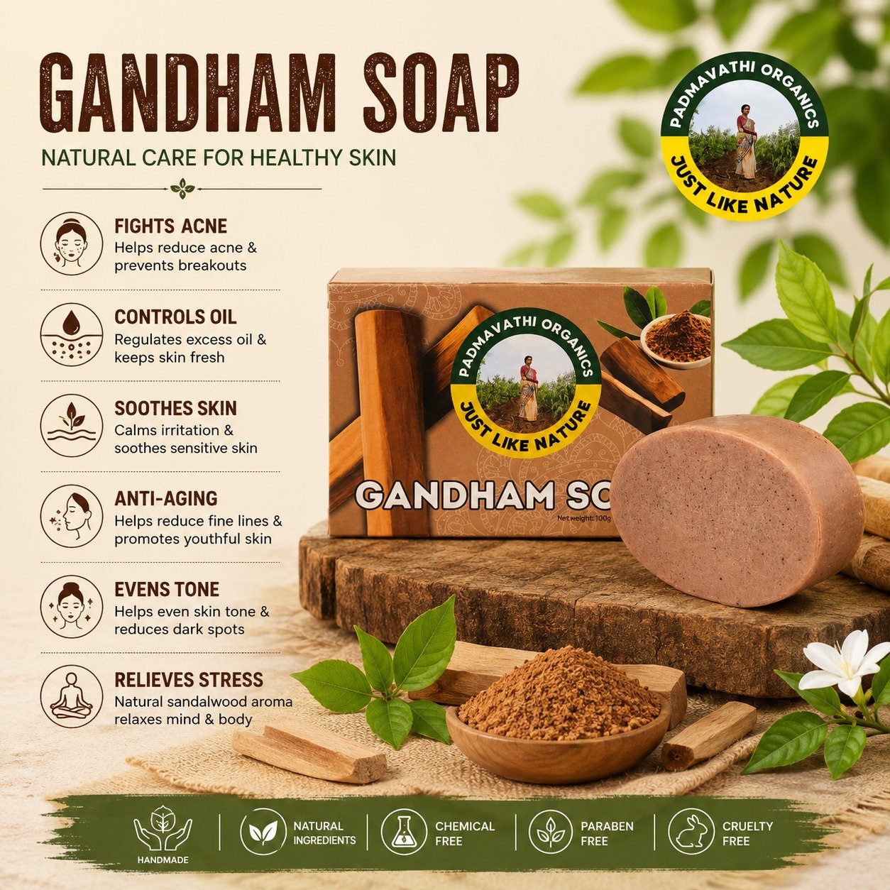 Gandham Soap(Natural Sandalwood Herbal Soap)